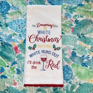 Christmas Wine Tee Towel